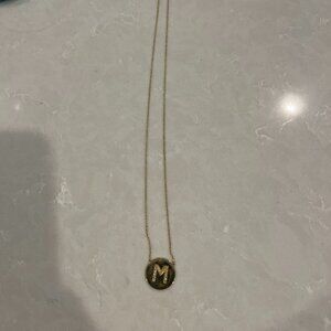 Jennifer Meyer - 18k Gold Letter Diamond Necklace "M"